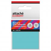 Стикеры Attache Economy с клеевым краем, 51x51 мм, 100 листов, цвет неоновый голубой