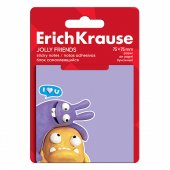 Блок самоклеящийся бумажный ErichKrause Jolly Friends, 75х75 мм, 50 листов, ассорти