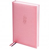 Ежедневник датированный Greenwich Line «Elegance» на 2019 г., А5, кожзам, 176 л., светло-розовый