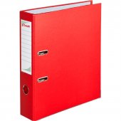 Папка-регистратор Комус, А4, с покрытием из ПВХ/ЭКО, 75 мм, красная