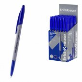 Ручка шариковая ErichKrause Slender Stick Grey 0.7, Super Glide Technology, цвет чернил синий