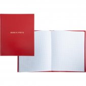 Книга учета 96 л. в клетку офсет Attache (обложка - бумвинил) красный