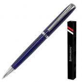 Ручка подарочная шариковая BRAUBERG «Cayman Blue», корпус синий, узел 1 мм, линия письма 0,7 мм, синяя