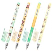 Ручка шариковая неавтоматическая синяя BRAUBERG "МИЛЫЕ КОТЫ" корпус SOFT TOUCH