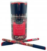 Ручка шариковая на масляной основе LOREX DEAR CARPETS Slim Soft синяя 0,5 мм, ассорти круглый корпус, ultra-soft touch, игольчатый наконечни