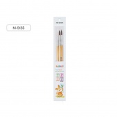 Кисти художественные, набор 3 шт., коза круглая № 3, пони круглая № 4, белка круглая № 5