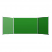 Доска меловая-магнитная, 100 х 300 см, зеленая 2-створ.