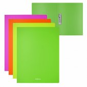 Папка с боковым зажимом пластиковая ErichKrause Matt Neon, A4, ассорти