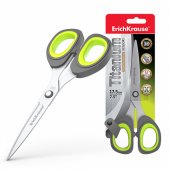 Ножницы ErichKrause Titanium, 17.5см, серо-желтый