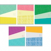 Тетрадь «Разноцветная серия. Текстуры» А5, 40 листов, на скрепке, клетка, 5 видов