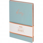 Ежедневник недатированный А5, 136л, 140х200мм Attache, голубой