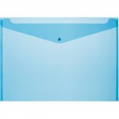 Папка-конверт на кнопке Attache А3, полупрозр.180мкм синий