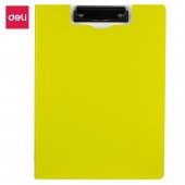 Папка-планшет (с крышкой) Deli «Rio», А4, плотная 2мм, с верхним прижимом, ПВХ, салатовая