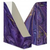 Лоток для бумаг вертикальный Attache Selection "Fluid", 75 мм, фиолетовый