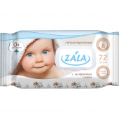 Салфетки влажные ZALA детские с экстрактом хлопка 72 шт.