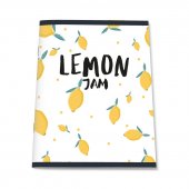 Тетрадь №1 School "Lemon Jam", А5, 48 листов, на скрепке, клетка, мелованный картон, УФ-лак