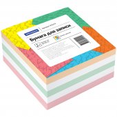 Блок для записей непроклеенный OfficeSpace, куб, 9 × 9 × 4,5 см, цветной