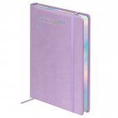 Ежедневник датированный 2026г., А5, 176л., твердый переплет, кожзам, Greenwich Line "Softone. lilac", сиреневый, отд.фольгой, голографический срез