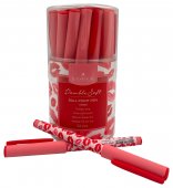 Ручка шариковая на масляной основе LOREX KISSES Double Soft синяя 0,7 мм, ассорти круглый корпус, ultra-soft touch, грип, игольчатый наконеч