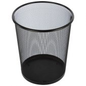Корзина для бумаг 9,38л MPB-02 металл, черн.
