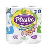Полотенца бумажные «PLUSHE Light Color», 2-х слойные, 2шт., белые Полотенца бумажные «PLUSHE Light Color», 2-х слойные, 2шт., белые