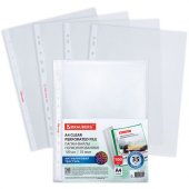 Файлы (папка-вкладыш) перфарированные А4 35мкм матовые с антибликовой текстурой BRAUBERG PIXEL, упаковка  100шт 