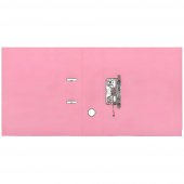 Папка-регистратор А4 75мм двухсторонний ПВХ черная/розовая Moya, плотная (тол. 2,5мм), разборная