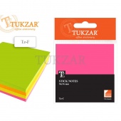 Блок самоклеящийся TUKZAR, 76 × 76 мм, 200 л., 4 цвета неон