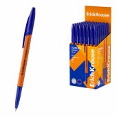Ручка шариковая ErichKrause Slender Stick Orange 0.7, Super Glide Technology, цвет чернил синий