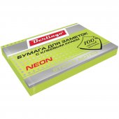 Блок самоклеящийся Berlingo, 76 × 51 мм, 100 л, зеленый неон