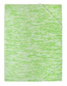 Папка на резинке Бюрократ Melange MLPR07LETT A4 пластик кор.30мм 0,7мм, салатовый