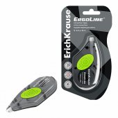 Корректирующая лента ErichKrause ErgoLine®, с резиновой вставкой, 5мм х 8м, серый
