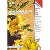 Обложки картон кожа А4 красные (100)