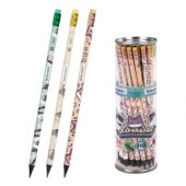 Карандаш чернографитный с принтом МИЛЫЕ КОТЫ, 1 шт., HB, ластик, ассорти, BRAUBERG