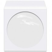 Конверт для CD 125*125мм, силиконовая лента, белый офсет с окном
