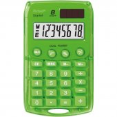 Калькулятор карманный REBELL Starlet WB, 8 разрядов, зеленый