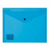 Папка-конверт на кнопке А5 180мкм синяя ATTACHE