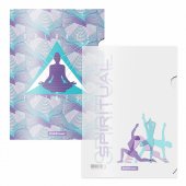 Набор из 4 папок-уголков пластиковых ErichKrause® Meditation, A4, ассорти