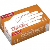 Перчатки хозяйственные виниловые PACLAN «Contact», 50 шт, размер L