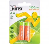 Аккумулятор Ni-MH Mirex HR6/AA 2500 mAh 1.2V 2шт (2/20/100), ecopack