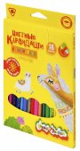 Набор цветных карандашей Каляка-Маляка СТИРАЕМЫЕ с ластиком 18 цв. трехгранные, пластиковые, в картонной упаковке