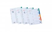 Разделитель листов 1-10 А4, цифровой, пластиковый, цветной