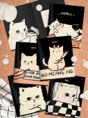 Тетрадь 48 л. А5 клетка, на скрепке, офсет LOREX MOOD CAT мелованный картон, двойная обложка, запечатка форзаца, soft touch