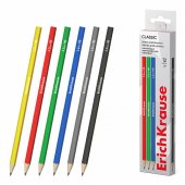 Карандаш чернографитный пластиковый ErichKrause Classic, шестигранный, HB