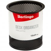 Подставка-стакан Berlingo «Steel&Style», круглая, металл, черная