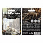 Блок самоклеящийся бумажный  ErichKrause Big City Cats, 75х75 мм, 50 листов, рисунок ассорти