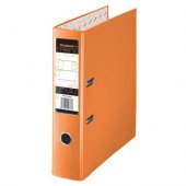 Папка-регистратор А4 75мм оранжевая ПВХ Tiralana Flax Vinil с металлическим уголком