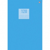 Тетрадь «Стиль и цвет» А4, 120 л, клетка, мелованный картон, голубая