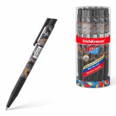 Ручка шариковая автоматическая ErichKrause ColorTouch Matic&Grip Rough Native 0.7, цвет чернил синий