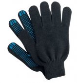 Перчатки х/б ПВХ 10 кл. 4-х нитка черные